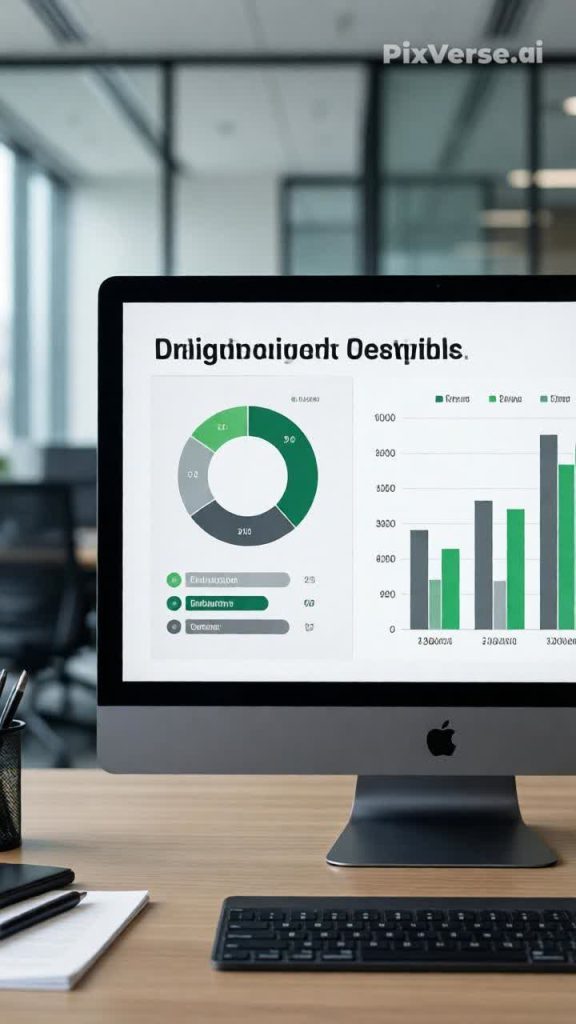 Tablero de control ejecutivo con indicadores lógicos y métricas de procesos de negocio.